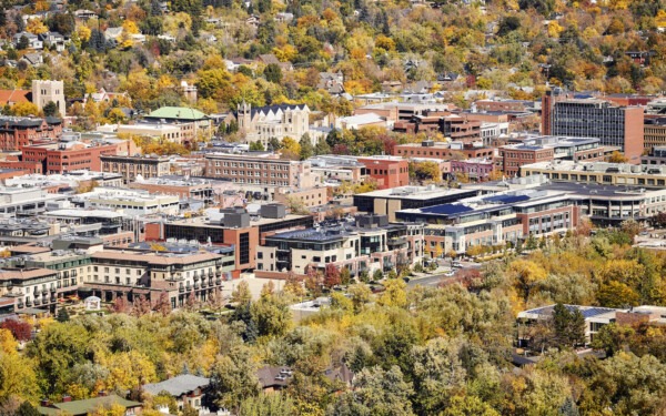 Photo of Boulder, Colorado from aerial view above the city | Boulder, Colorado Windshield & Auto Glass Services